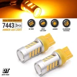 Syneticusa 7443 7440 Led Amber Yellow Drl Turn Signal Park Brake Light Bulbs. Fixed Price $9.89.