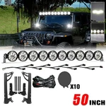 52" Laser Led Linkable Light Bar + Roof Mount Brackets Kit For Jeep Wrangler Jk. Fixed Price $939.99.