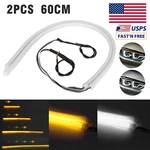 2X 60CM Led Switchback Drl Tube Amber Strip Headlight Turn Signal. Fixed Price $14.34.