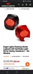 Eagle Lights Flashing Strobe Layback Led Tail Brake Kit Harley-davidson. Fixed Price $50.00.