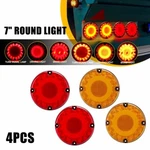 7"IN Round Led Truck Trailer Bus Stop Turn Signal Tail Brake Light Flash 12-24V. Fixed Price $17.09.