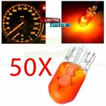 For 50PCS Amber Instrument Dash Lights Lamp Wedge Halogen T10 194 168 921 158. Fixed Price $9.59.